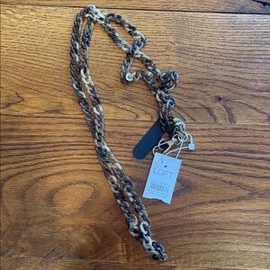 LOFT Tortoise print phone lanyard NWT